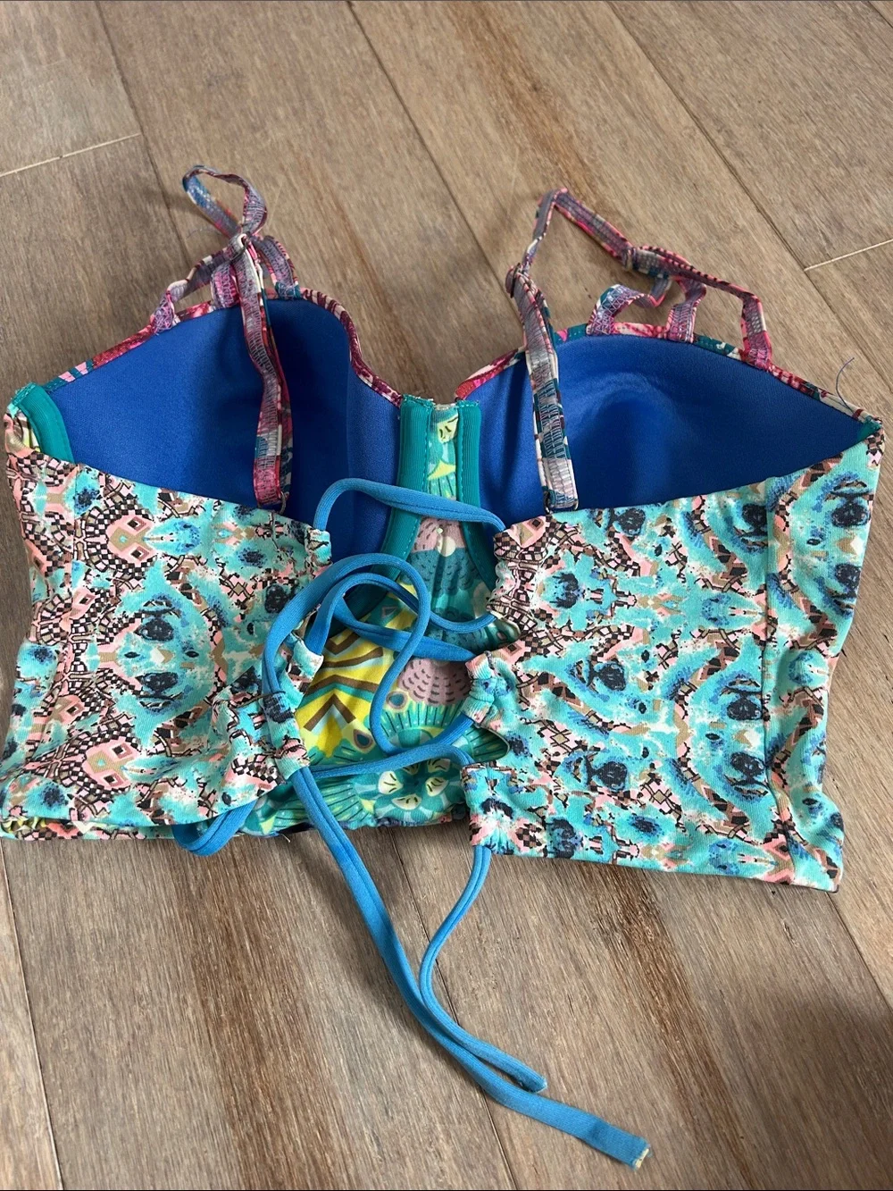 Maaji underwired corset-style swim bikini set top M bottom L
